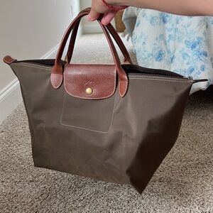 Longchamp Le Pilage Tote Bag (discontinued size) - Brown on Brown